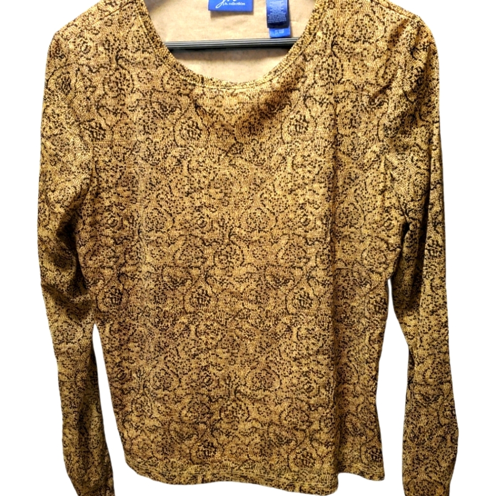 J.h. collections gold and black top